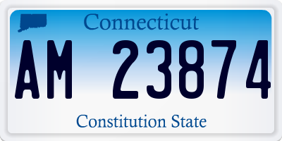 CT license plate AM23874