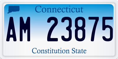 CT license plate AM23875