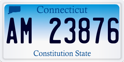 CT license plate AM23876