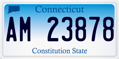 CT license plate AM23878