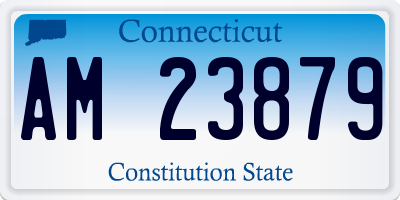 CT license plate AM23879