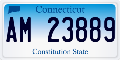 CT license plate AM23889