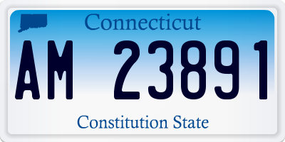 CT license plate AM23891