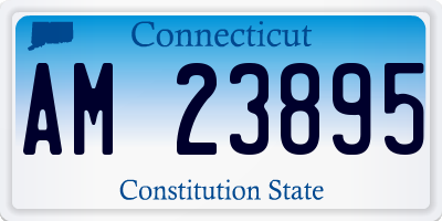 CT license plate AM23895