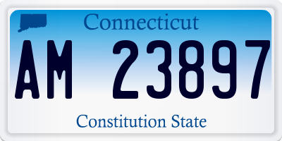 CT license plate AM23897