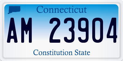 CT license plate AM23904