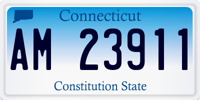 CT license plate AM23911