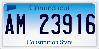 CT license plate AM23916