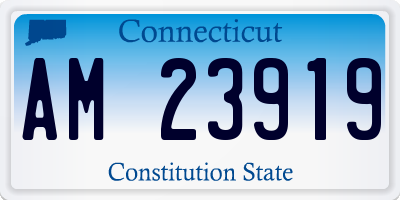 CT license plate AM23919