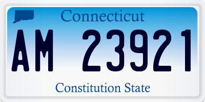 CT license plate AM23921
