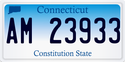 CT license plate AM23933