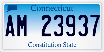CT license plate AM23937