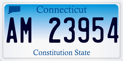 CT license plate AM23954