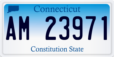 CT license plate AM23971
