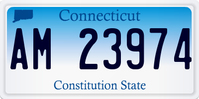 CT license plate AM23974