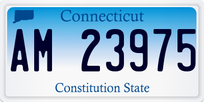 CT license plate AM23975