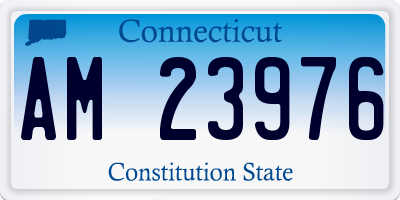 CT license plate AM23976