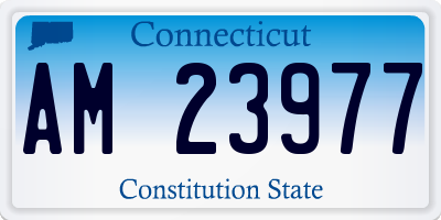 CT license plate AM23977