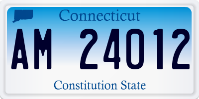 CT license plate AM24012