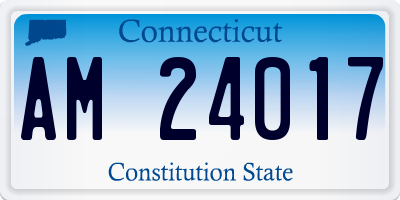 CT license plate AM24017