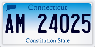 CT license plate AM24025