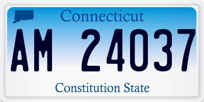 CT license plate AM24037