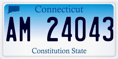 CT license plate AM24043