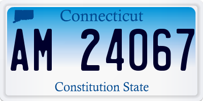 CT license plate AM24067