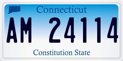 CT license plate AM24114