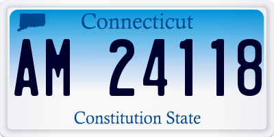 CT license plate AM24118