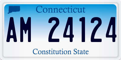 CT license plate AM24124