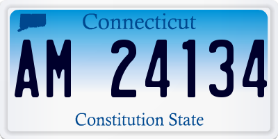 CT license plate AM24134