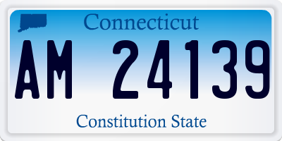 CT license plate AM24139