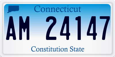 CT license plate AM24147
