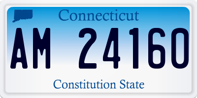 CT license plate AM24160