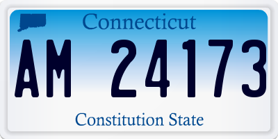 CT license plate AM24173