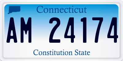 CT license plate AM24174