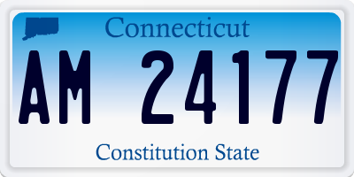 CT license plate AM24177