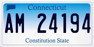 CT license plate AM24194