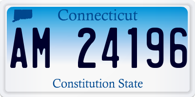 CT license plate AM24196