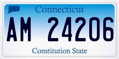 CT license plate AM24206
