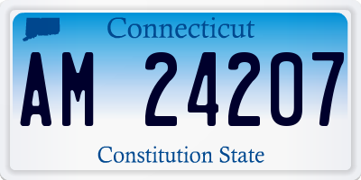 CT license plate AM24207