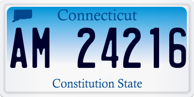 CT license plate AM24216