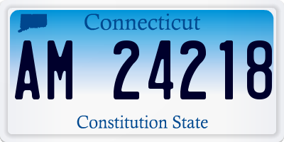 CT license plate AM24218
