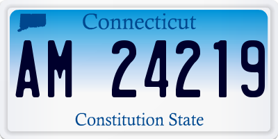 CT license plate AM24219