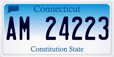 CT license plate AM24223