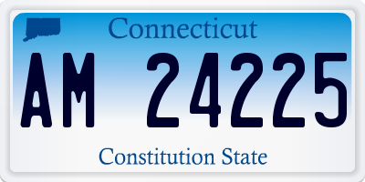CT license plate AM24225