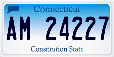 CT license plate AM24227