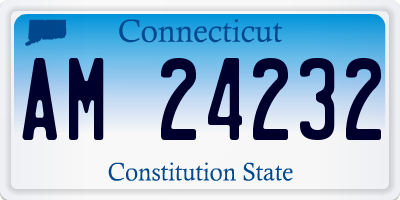 CT license plate AM24232