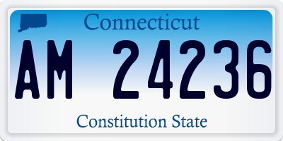 CT license plate AM24236